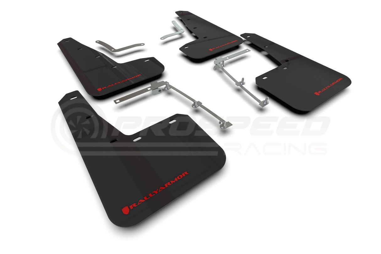 Rally Armor UR Mud Flaps - Toyota Yaris GR XPA16R 20+ MF74-UR-BLK/RD MF74-UR | Pro Speed Racing