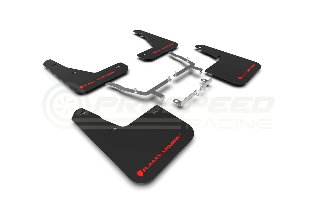 Rally Armor UR Mud Flaps - Ford Focus ST SA Mk4 19+ MF77-UR-BLK/BL MF77-UR-BLK/RD | Pro Speed Racing
