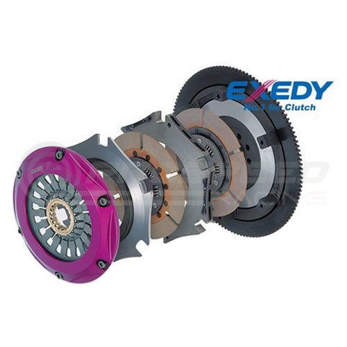 Exedy Hyper Twin Plate Ceramic Clutch Kit w/Flywheel - Mitsubishi Evo 4-9 CN9A/CP9A/CT9A MM022SD