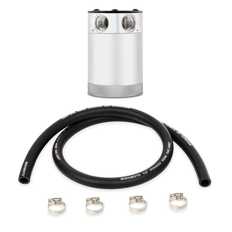 Mishimoto Universal Compact Baffled Oil Catch Can Kit - 2-Port
