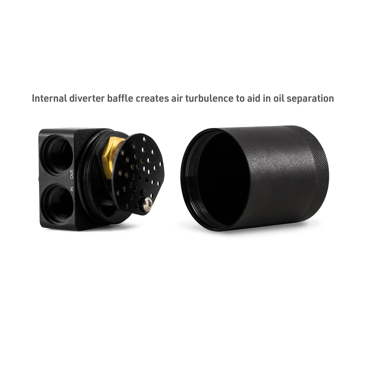Mishimoto Baffled Oil Catch Can - PCV Side
