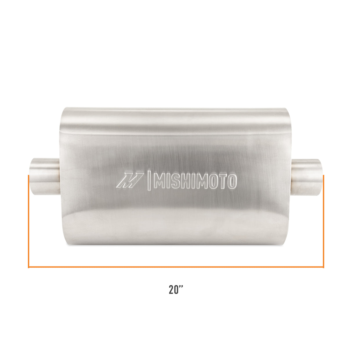 Mishimoto Universal Muffler with 2.5" Center Inlet/Outlet - Brushed