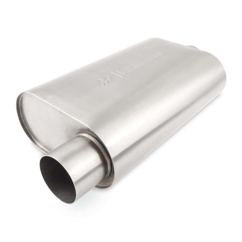 Mishimoto Universal Muffler with 3.0" Offset Inlet/Outlet - Brushed