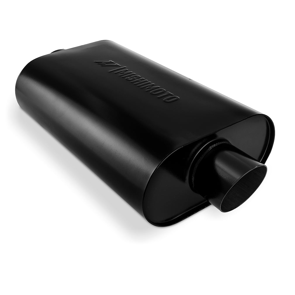 Mishimoto Muffler with 3" Center Inlet/Outlet, Angled Tip - Black