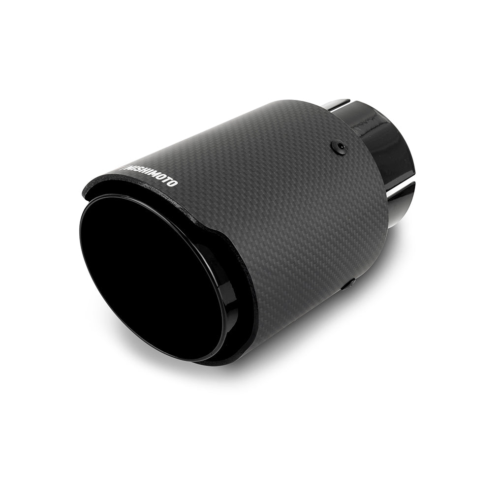Mishimoto Carbon Fiber Muffler Tip, 3" Inlet, 4" Outlet - Black
