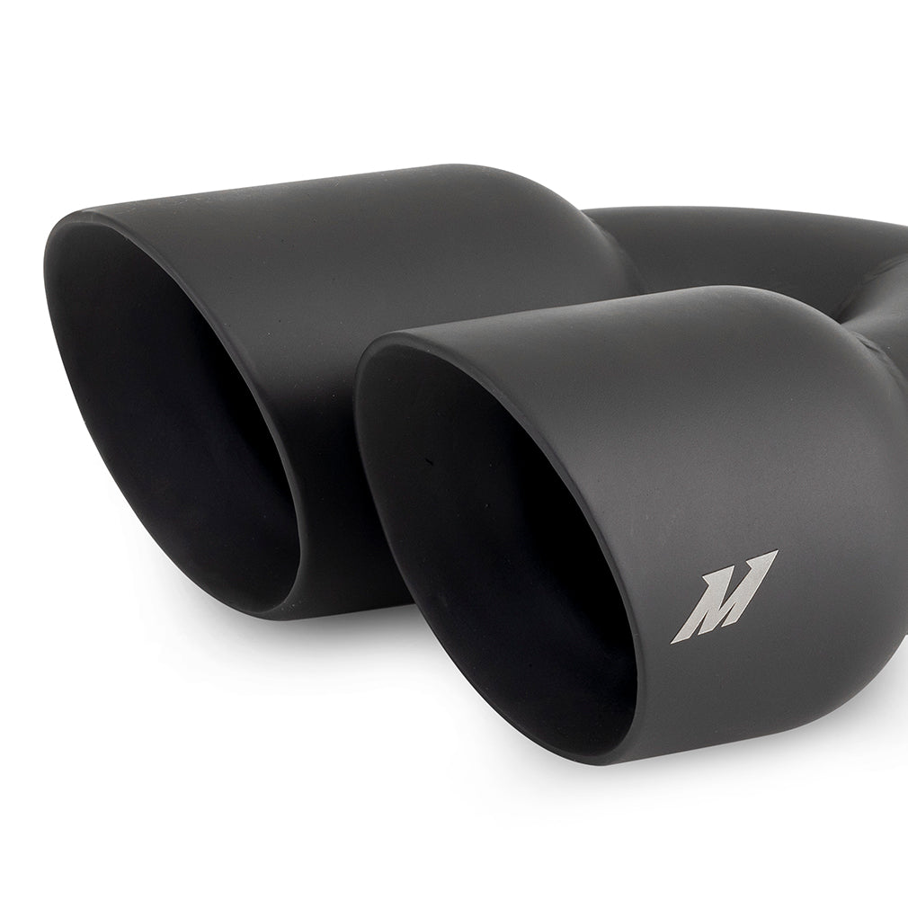 Mishimoto Dual Offset Tips, 2.5" Inlet, 3" Outlet, Slash Cut