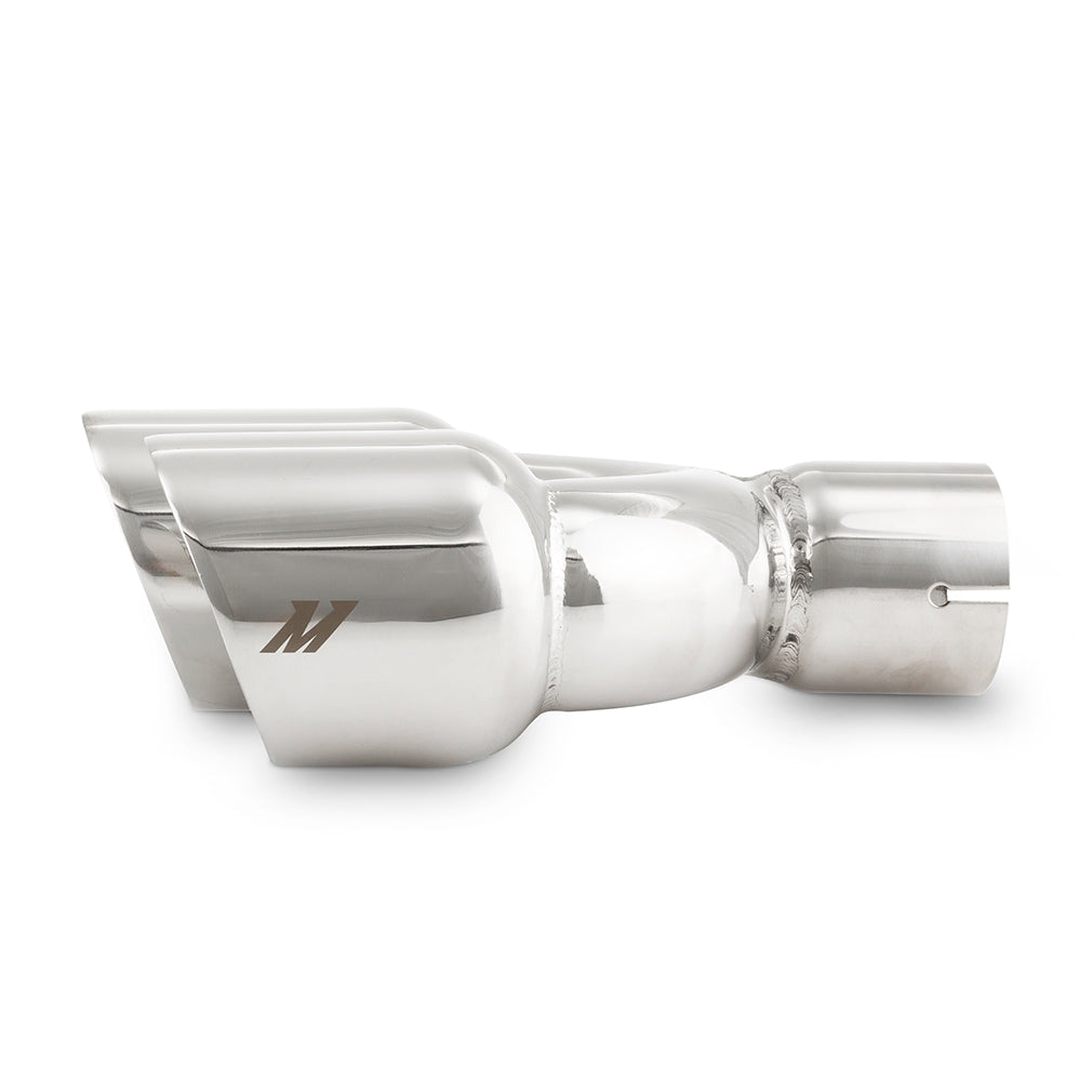 Mishimoto Dual Offset Tips, 2.5" Inlet, 3" Outlet, Slash Cut