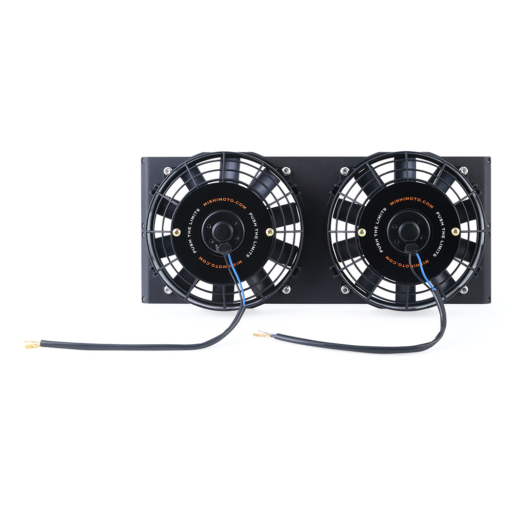 Mishimoto 17" Heavy-Duty Oil Cooler Fan Shroud - Micro Wrinkle Black