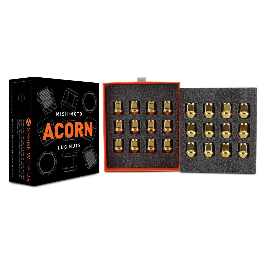 Mishimoto Steel Acorn Lug Nuts M12 x 1.5, 24pc Set