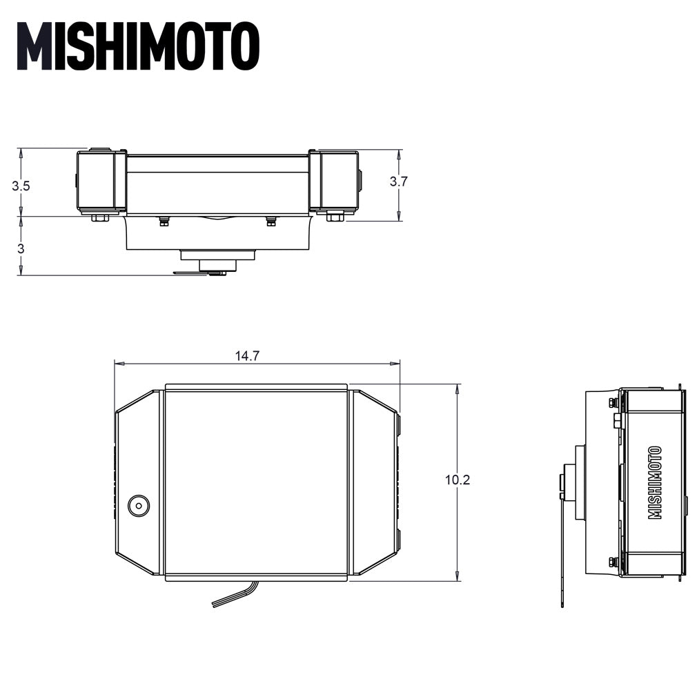 Mishimoto Universal Drag Race Performance Aluminium Radiator - Natural