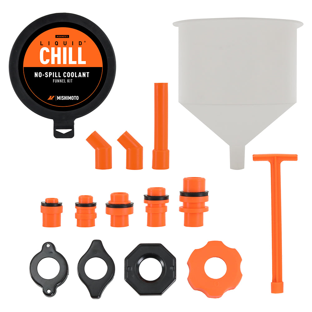 Mishimoto No-Spill Coolant Funnel Kit - 15pc Set