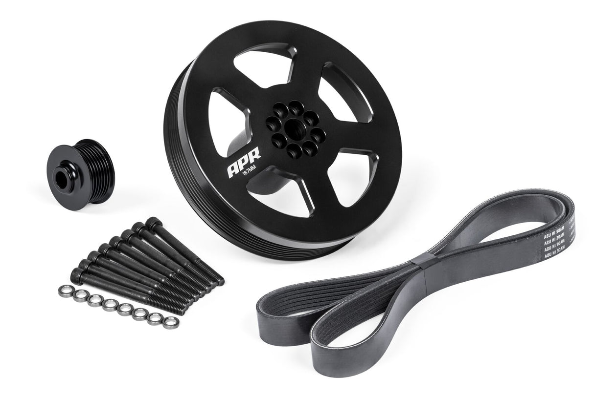 APR Supercharger Drive and Crank Pulley with Belt Press on MS100184 | Pro Speed Racing