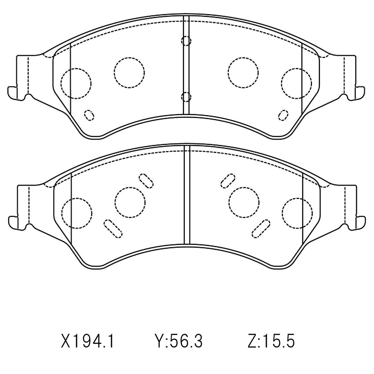NRS Heavy Duty Semi Metallic Brake Pads