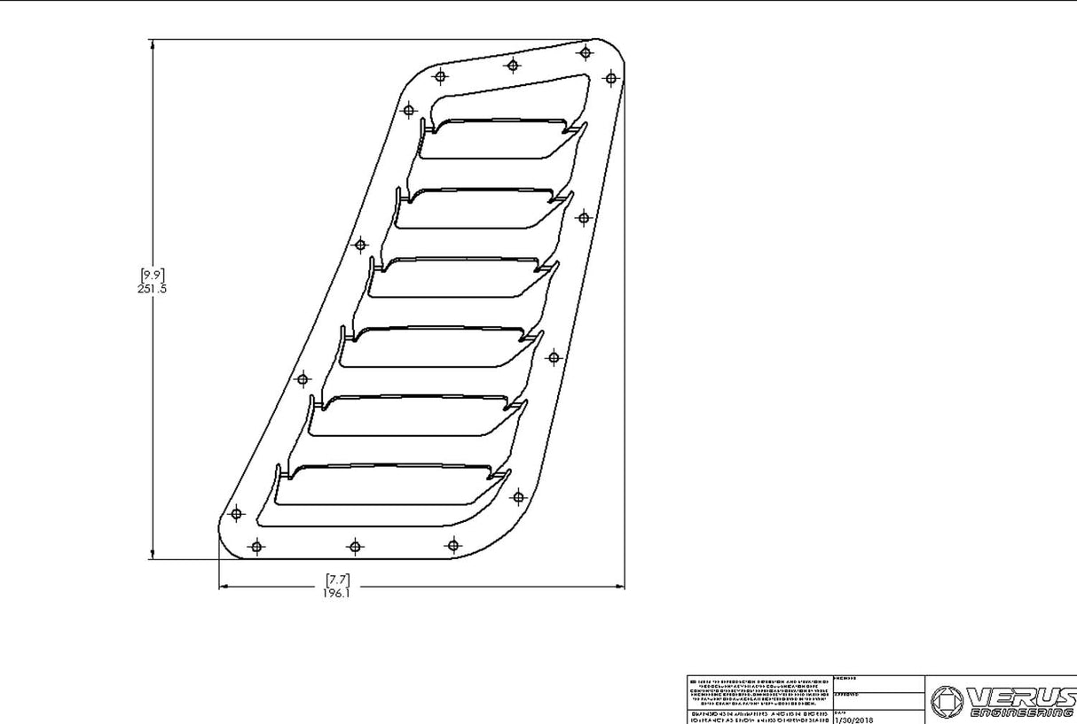 Verus Engineering NV6 Bonnet Louver Kit
