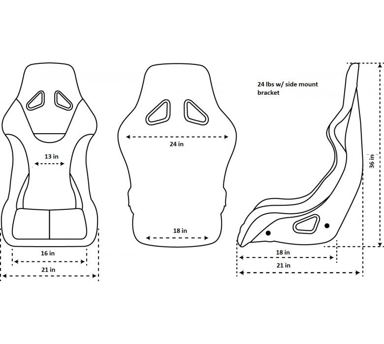 NRG "PRISMA ULTRA Edition" FRP Race Bucket Seat Large - Gold Pearl Shell/Black Alcantara Suede