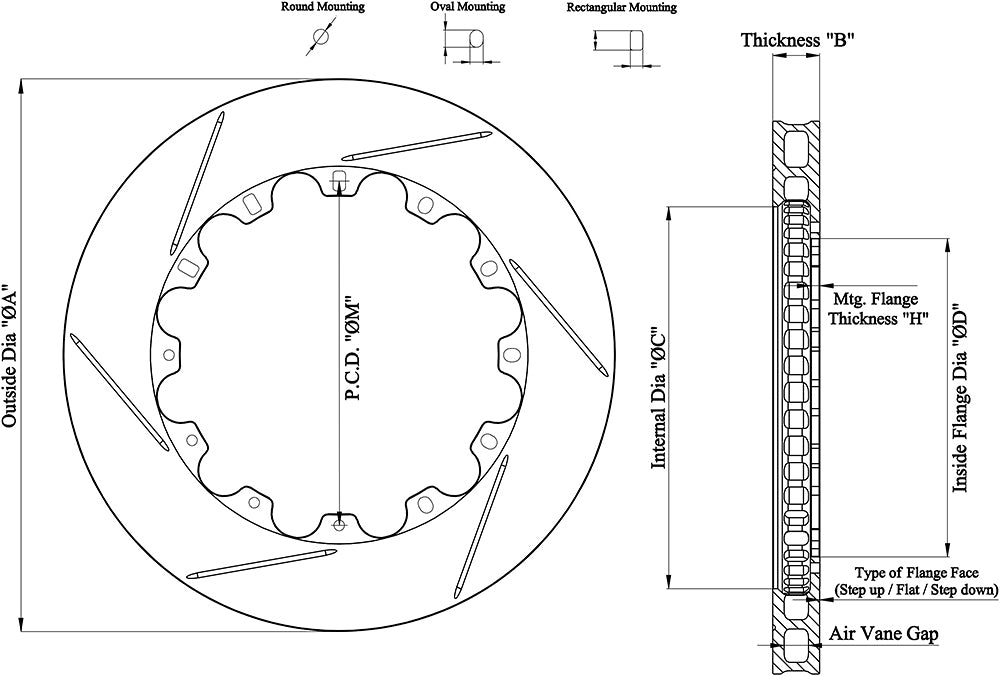 Paragon Rotor Rings Pair 378x36mm, PCD 240mm/D55