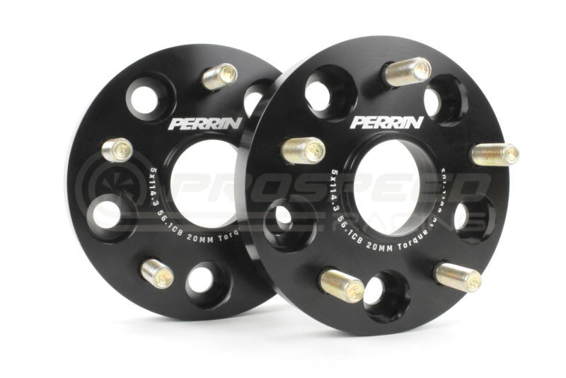 Perrin 20mm Wheel Spacers DRM Style Black - Subaru WRX 15-21/STI 05-21 (5x114.3) PSP-WHL-020BK | PSR
