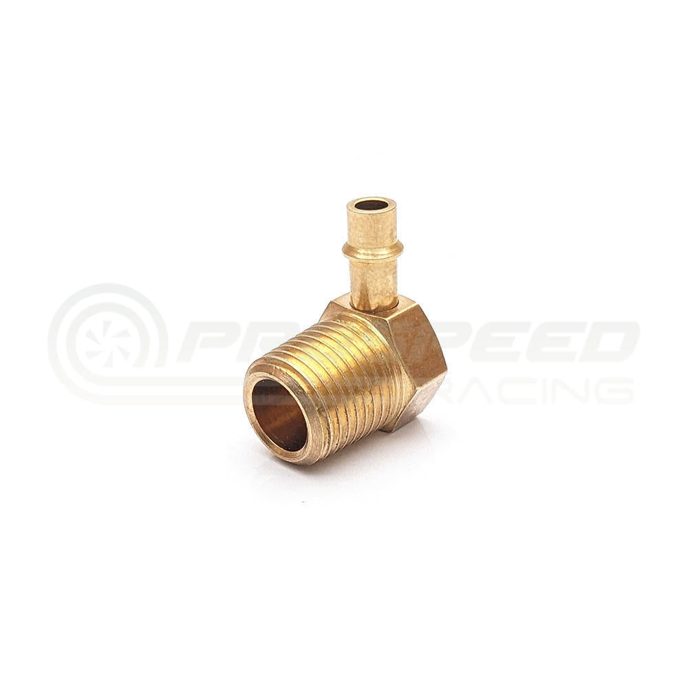 Brass 1/8" NPT 90 Degree 3mm Hose Barb Fitting