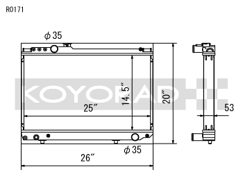 Koyorad R Series Aluminium Racing Radiator