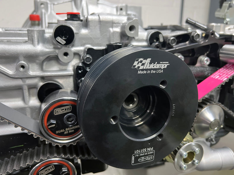 RCM Lightweight Ancillary Pulley Kit & Fluidampr w/ Air Con