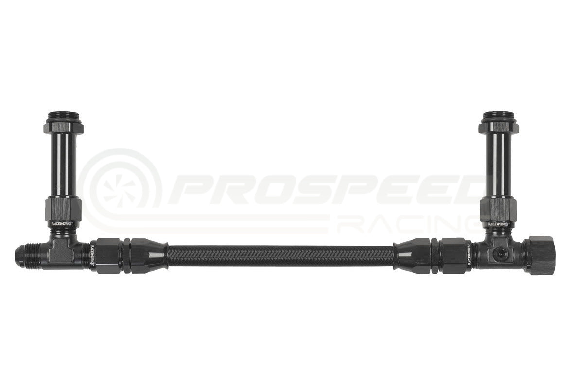 Raceworks Carburettor AN-8 Dual Feed Fuel Line Plumbing Kit - Dominator 7/8"-20 RWF-162-08BK | PSR