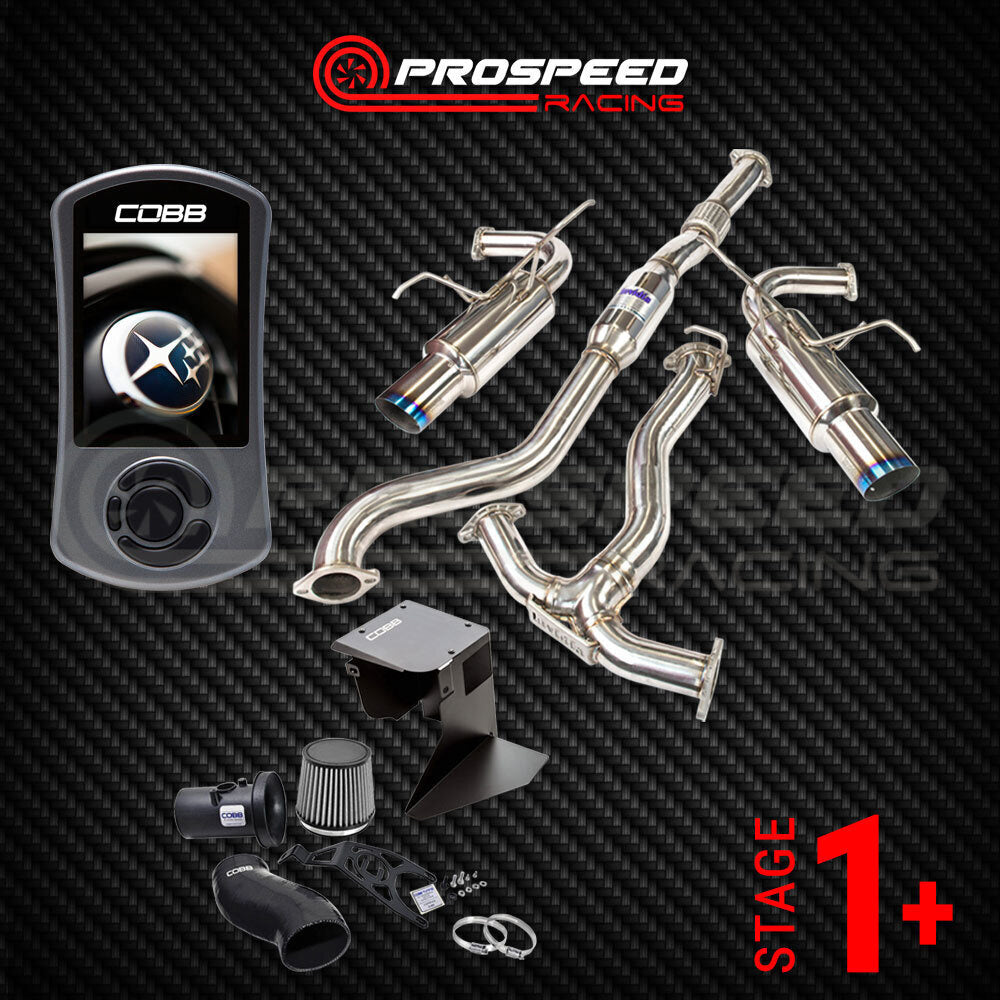 Stage 1+ Pack: Cobb Accessport/SF Intake/Invidia N1 Cat Back - Subaru WRX 08-14/STI 11-14 (Sedan)