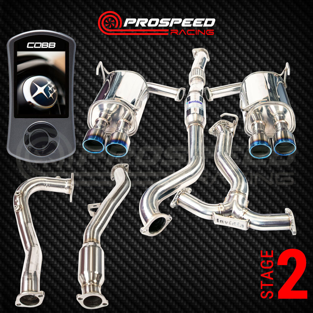 Stage 2 Pack: Cobb Accessport/Invidia Q300 Turbo Back - Subaru WRX VA 15-21 | Pro Speed Racing