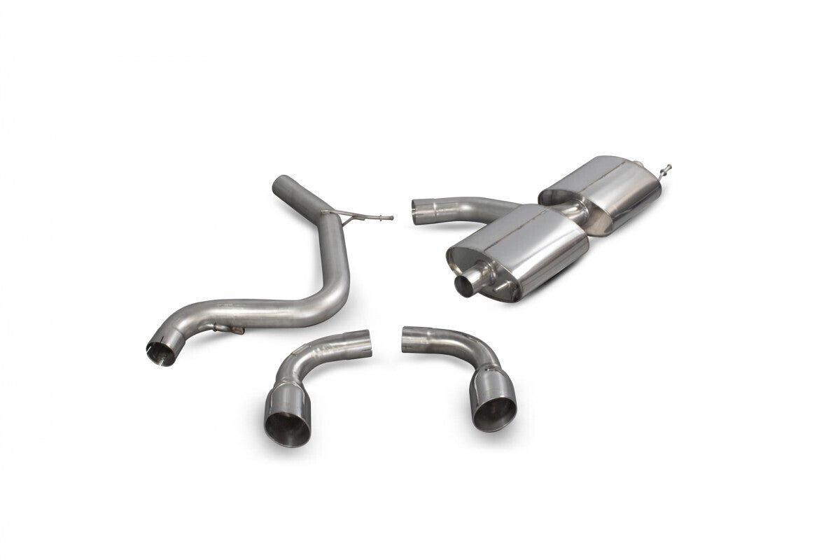 Scorpion Exhausts Non-Resonated Cat Back Exhaust w/Polished Tips - Audi TT Mk2 8J (2.0 TFSI FWD) SAU