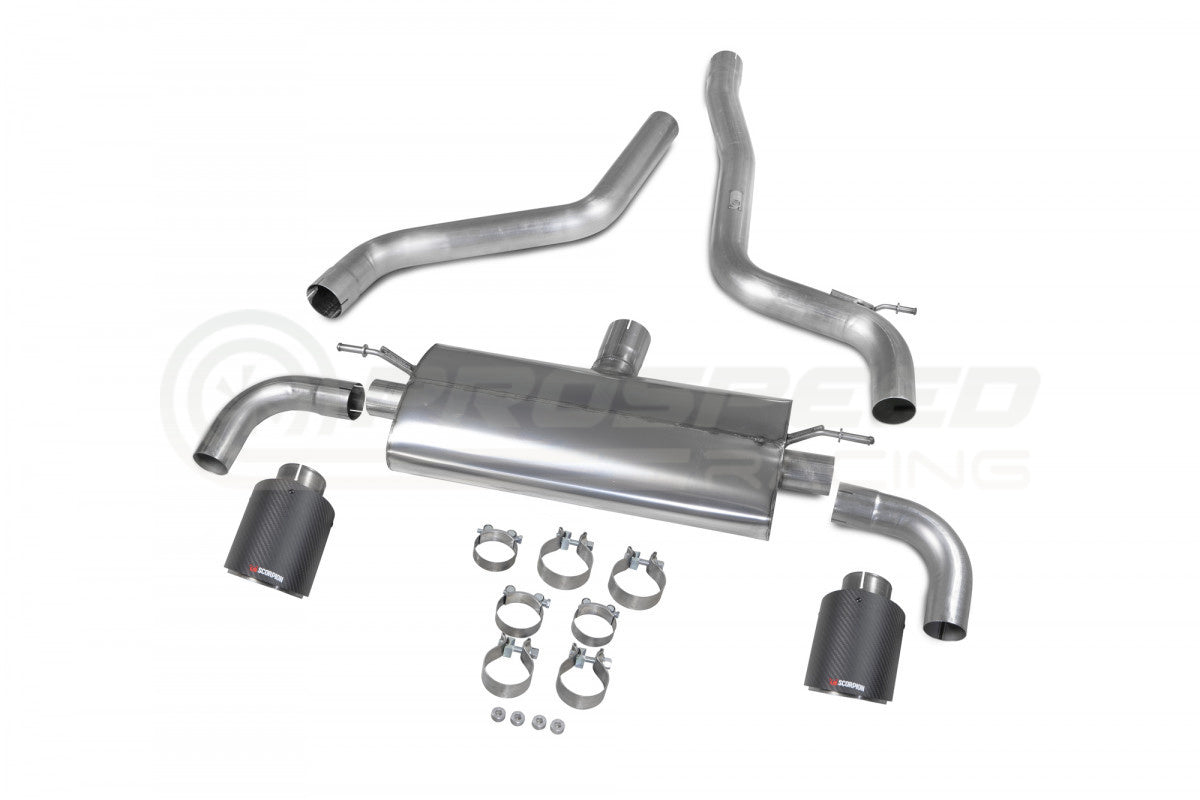 Scorpion Exhaust 3" Cat Back Exhaust w/Ascari Carbon Fibre Tips