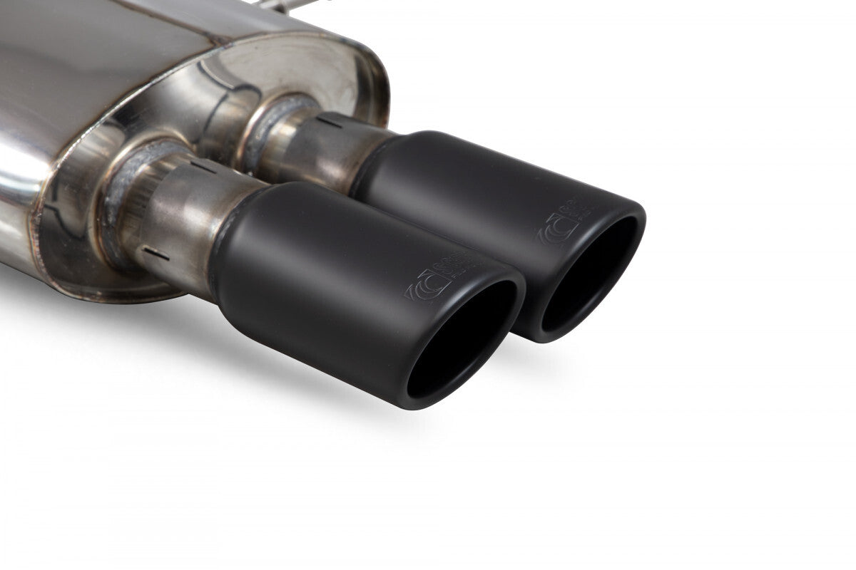 Non-resonated Cat Back Exhaust System w/Twin Tips