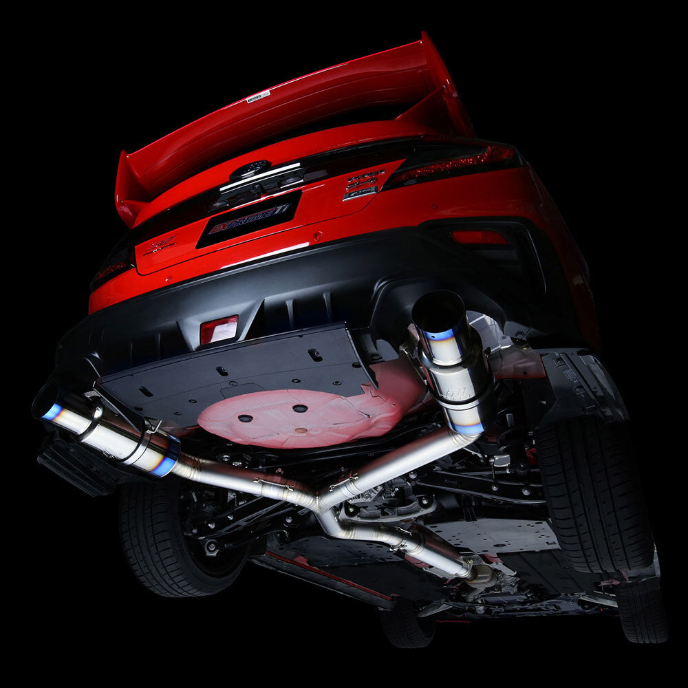 Tomei Expreme Ti Type D Titanium Cat Back Exhaust Dual Exit under chasis