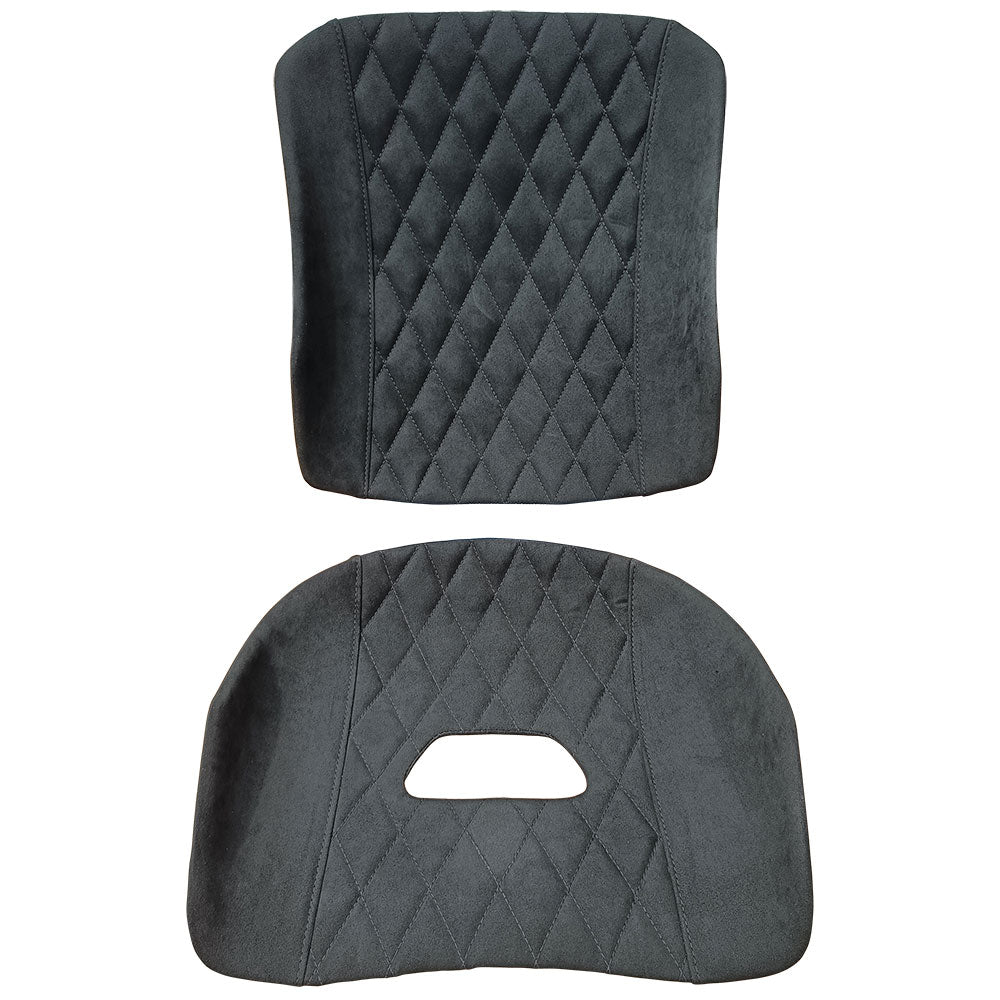 Tillett Two Panel Dinamica Suede Trim Set w/Diamond Stitch - Suits Tillett B10 XL Size Seat Only