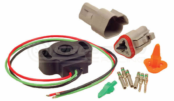 Raceworks Motorsport TPS Throttle Position Sensor 3 Wire 8mm 'D' Shaft w/Plug and Pins TPS-501