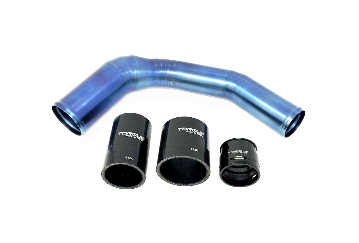 Torque Solution Titanium Intercooler Charge Pipe Burnt Blue Finish - Subaru WRX VB VN 22+/Outback XT BT 23+ TS-SU-812BU