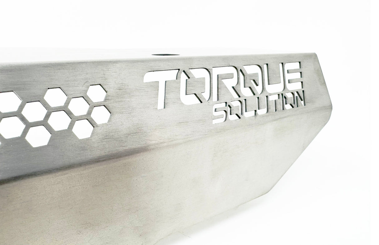 Torque Solution Titanium Engine Pulley Cover - Brushed Raw Finish