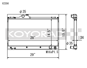 Koyorad V Series Aluminium Racing Radiator
