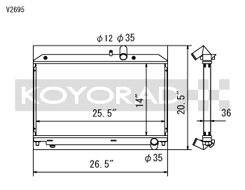 Koyorad V Series Aluminium Racing Radiator