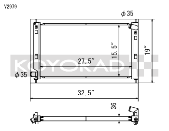 Koyorad V Series Aluminium Racing Radiator