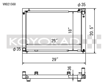 Koyorad Hyper V Series Aluminium Racing Radiator