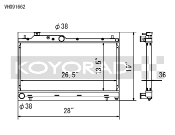 Koyorad Hyper V Series Aluminium Racing Radiator