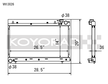 Koyorad Hyper V Series Aluminium Racing Radiator