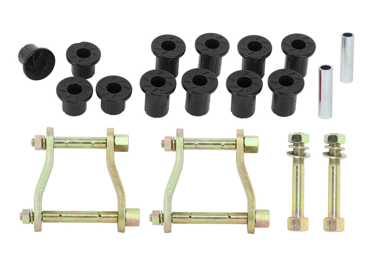 Whiteline Rear Spring Bushing and Greaseable Shackle/Pin Kit - Mitubishi Triton ML/MN 06-15