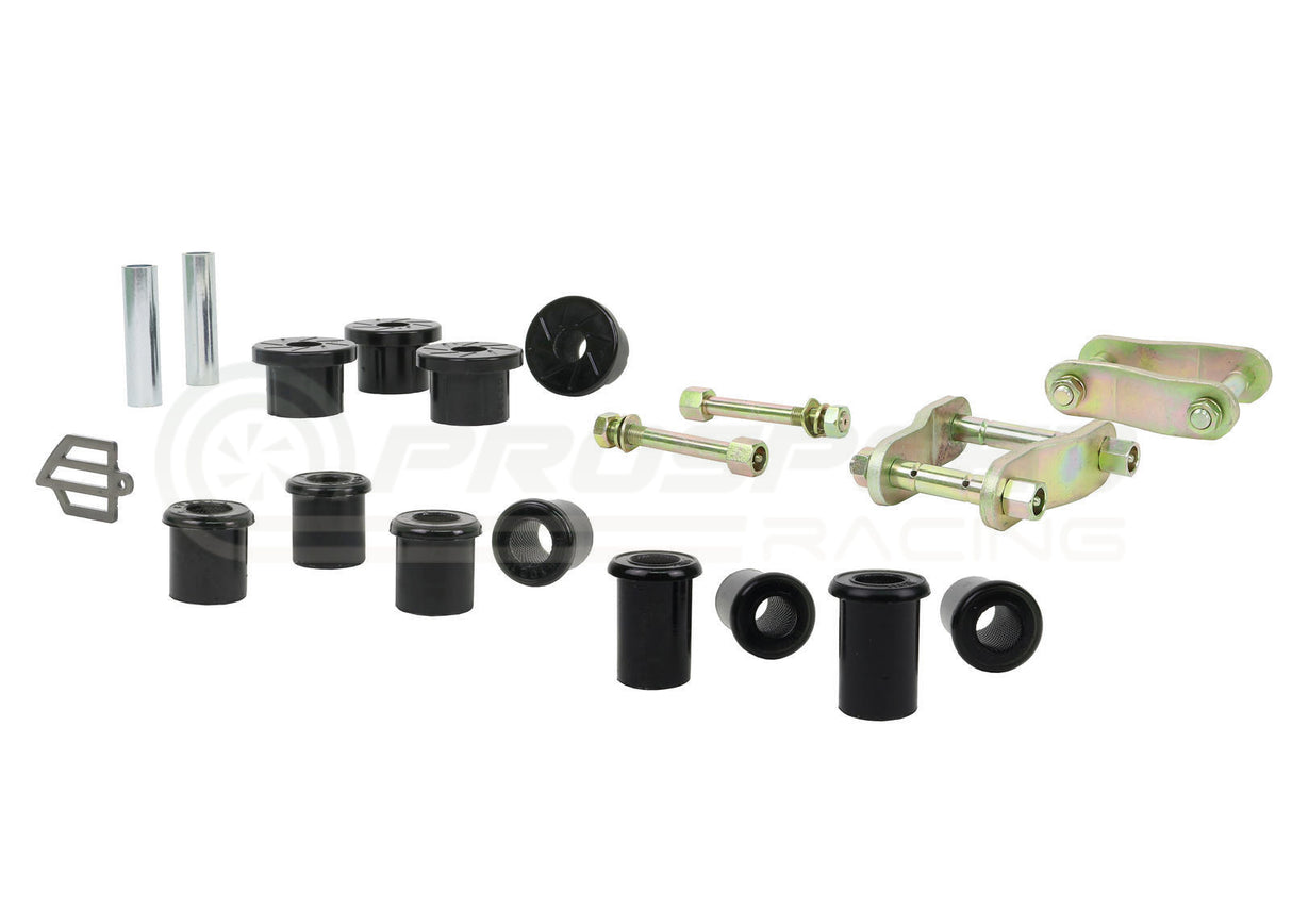 Whiteline Rear Spring Bushing and Greaseable Shackle/Pin Kit - Holden Colorado RG/Isuzu D-Max 12+ WE