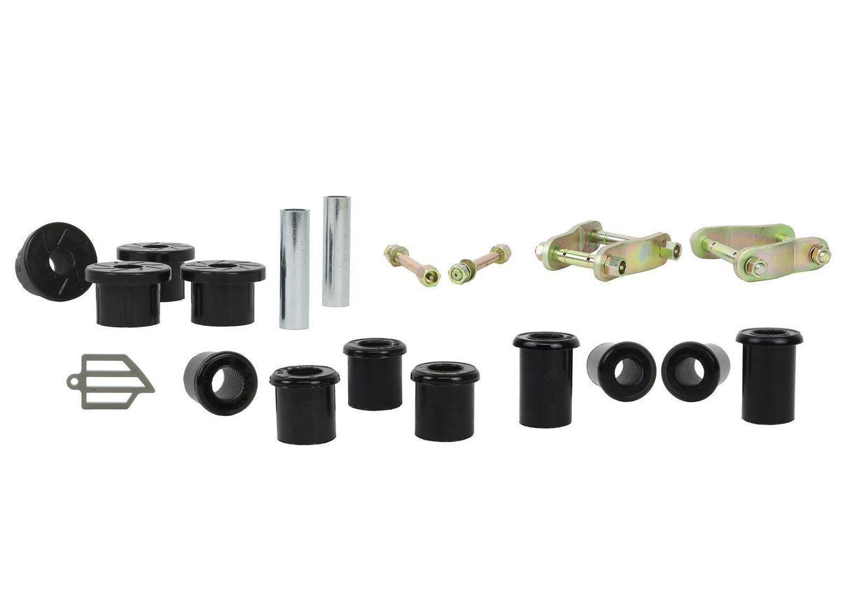 Whiteline Rear Spring Bushing and Greaseable Shackle/Pin Kit