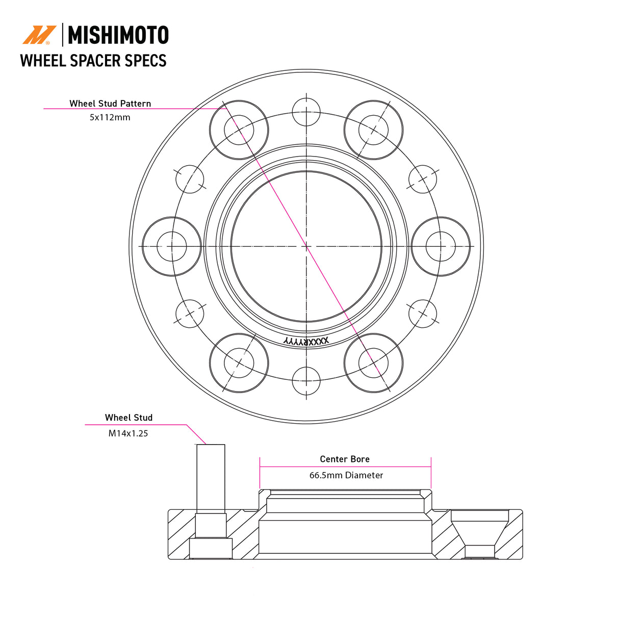 Mishimoto Wheel Spacers (5x120 PCD/72.6 CB/M14)