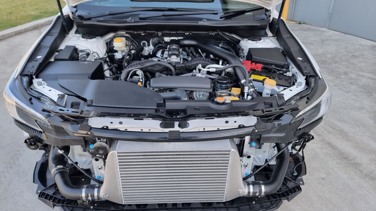 Process West Stage 2 100mm Front Mount Intercooler Kit w/Raw Finish Core - Suit PW Intake Manifold