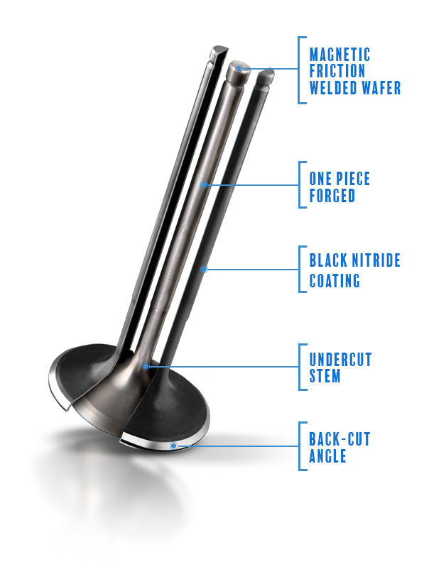 Supertech Inconel Exhaust Valves Standard Size - Set of 8