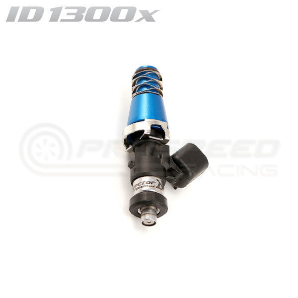 Injector Dynamics ID1300-XDS 60mm Single Injector w/11mm Blue Adaptor Top, Denso Lower Cushion