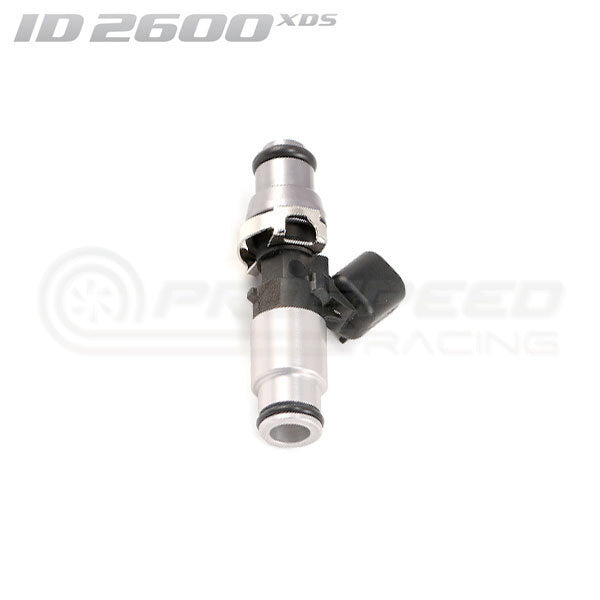 Injector Dynamics ID2600-XDS 60mm Single Injector w/14mm Grey Adaptor Top, 14mm Black Lower Adaptor