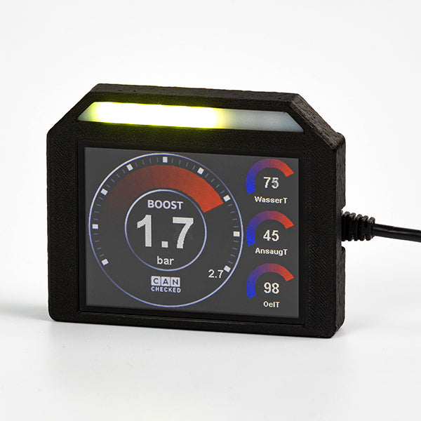 CANchecked MFD32S Gen2 Programmable Touch Screen CanBus Display w/Shift Light